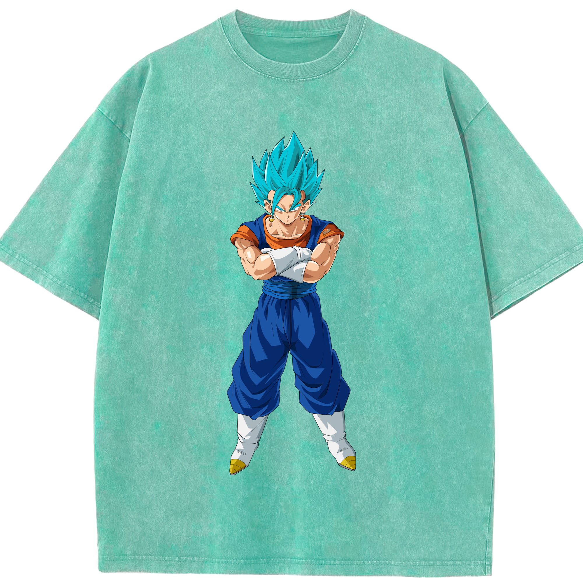 （画像用） ドラゴンボール ベジット DRAGON BALL Vegetto 綿100% ヴィンテージ風 半袖Tシャツ（フロントプリント）
